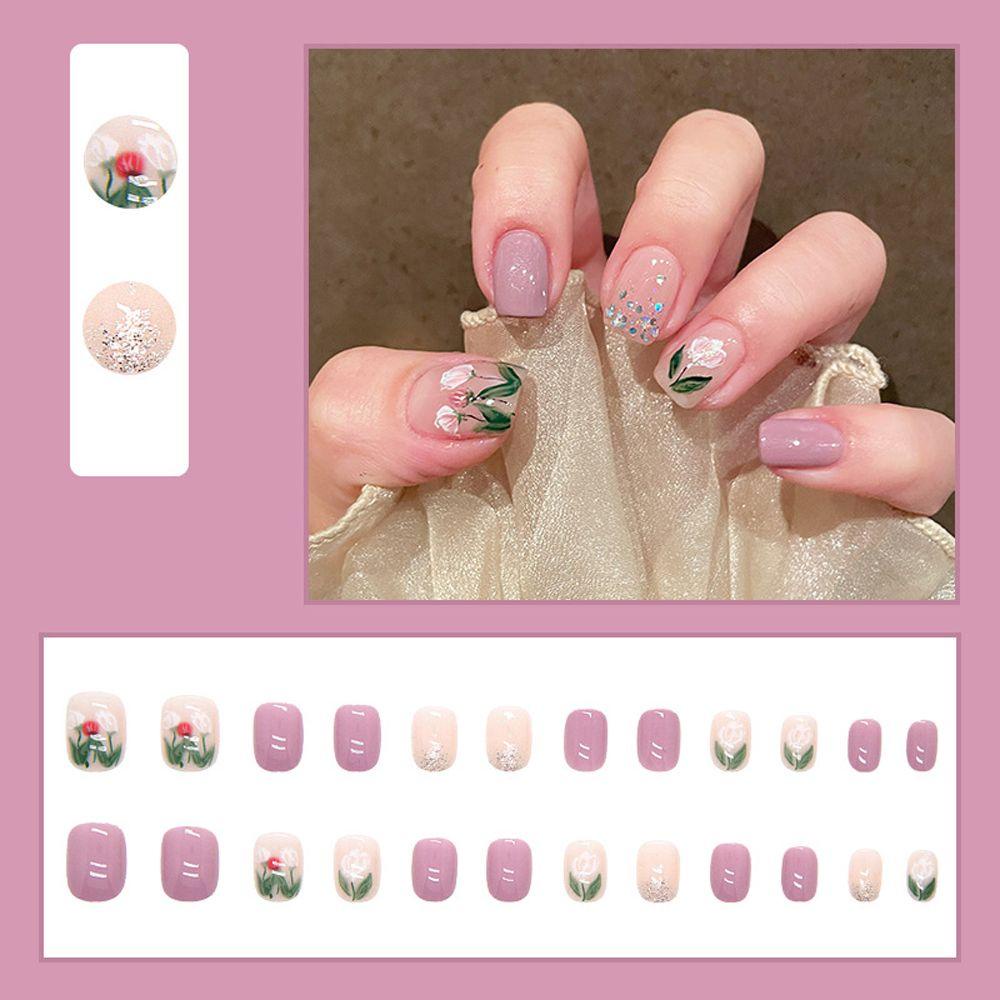 Móng Tay Giả Hình Hoa Lá Phong Cách Nhật Bản Cho Nữ