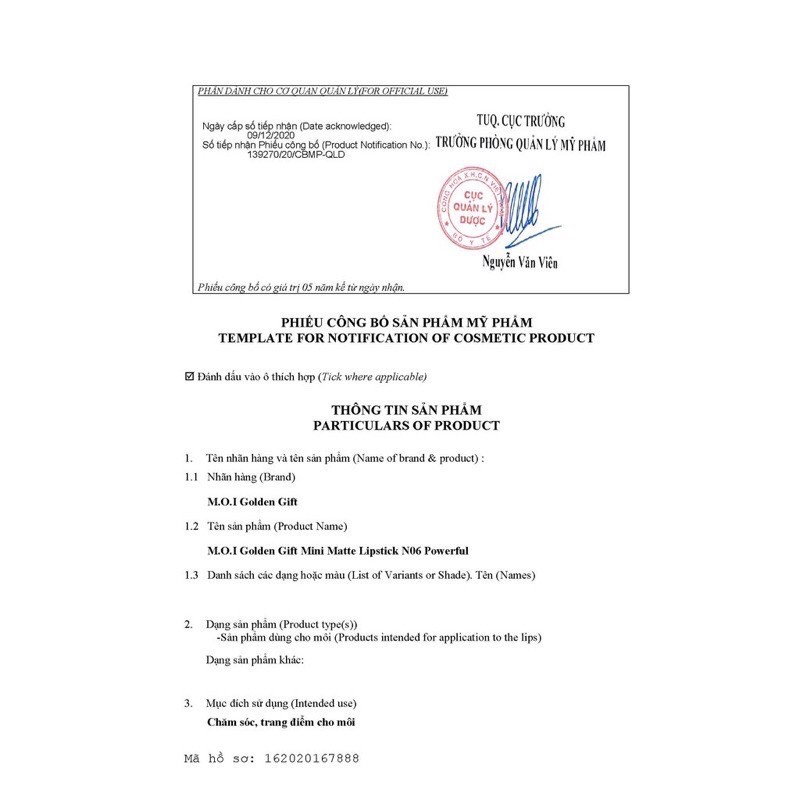 Son thỏi Mini M.O.I Hồ Ngọc Hà - Golden Gift | BigBuy360 - bigbuy360.vn