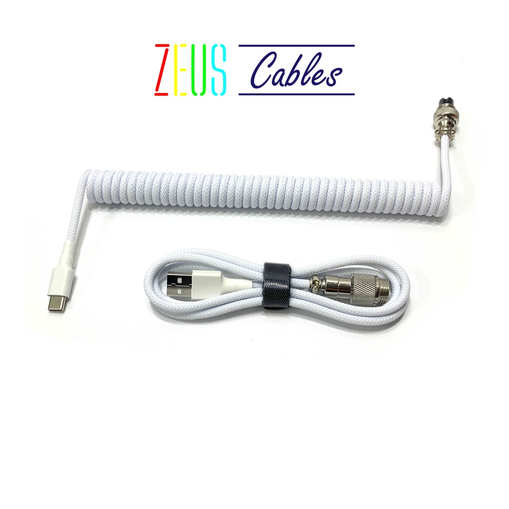 Dây Cáp Bàn Phím Cơ CUSTOM Type C/Mini USB/Micro USB Dạng Xoắn Lò Xo
