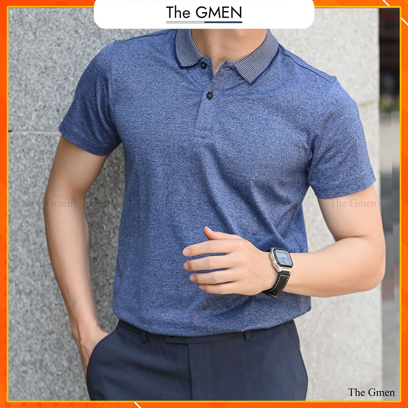 Áo Premium Polo The GMEN thiết kế họa tiết chấm hạt, cotton dày dặn, đứng form