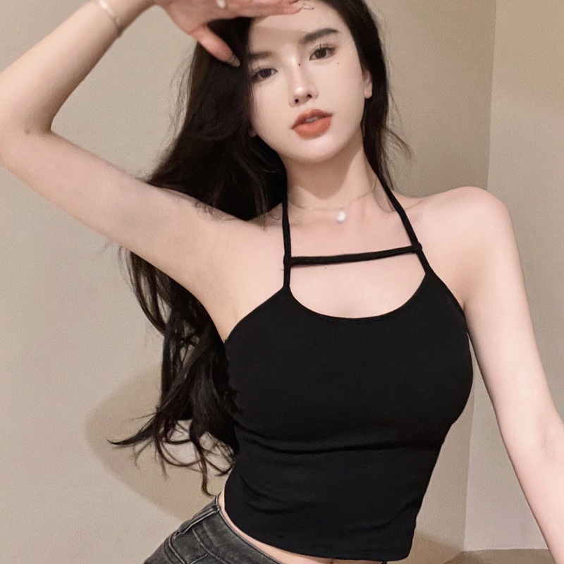 Áo Hai Dây Màu Sắc Trơn Dáng Ôm Phong Cách Hàn Quốc Quyến Rũ