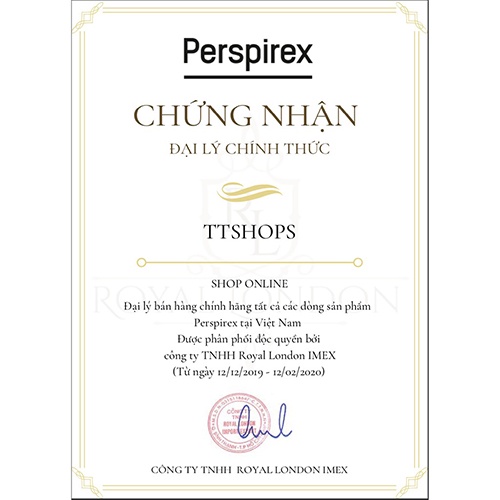 💯  LĂN KHỬ MÙI PERSPIREX CAO CẤP ,NGĂN VÀ KHỬ MÙI CƠ THỂ 20ML