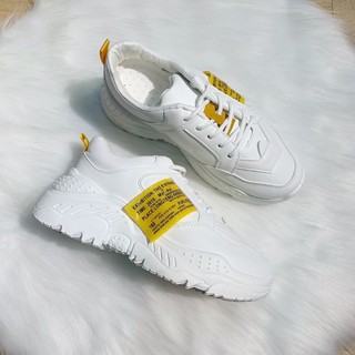 Giày Thể Thao Nữ, Sneaker Nữ - Giày Thể Thao Độn Đế Tem Vàng