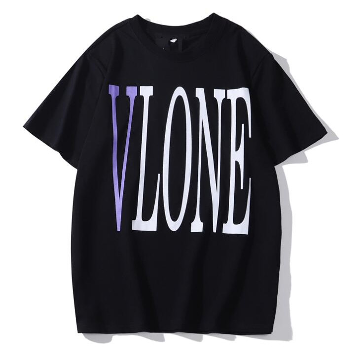 Áo Thun Cotton Tay Ngắn In Hình Vlone Thời Trang Cho Nam Nữ