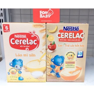 MẪU MỚI Bột ăn dặm Cerelac Nestle - 200g 6 tháng tuổi trở lên - date 3 2022