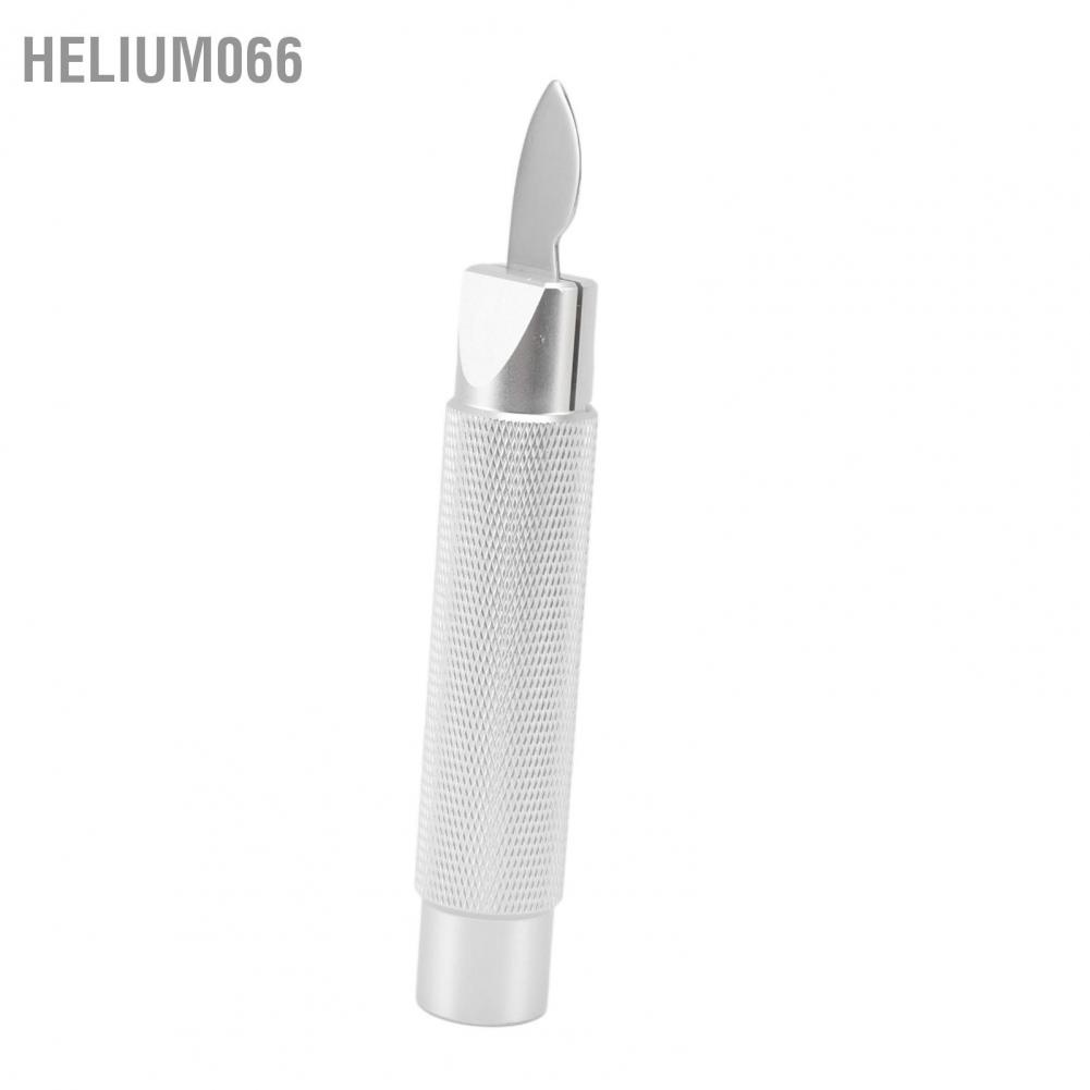 Helium066 Dụng cụ mở đồng hồ Dao kim loại dày công thái học Tay cầm bằng cong Lưỡi dao Nhẹ di động Vỏ sau thép không gỉ