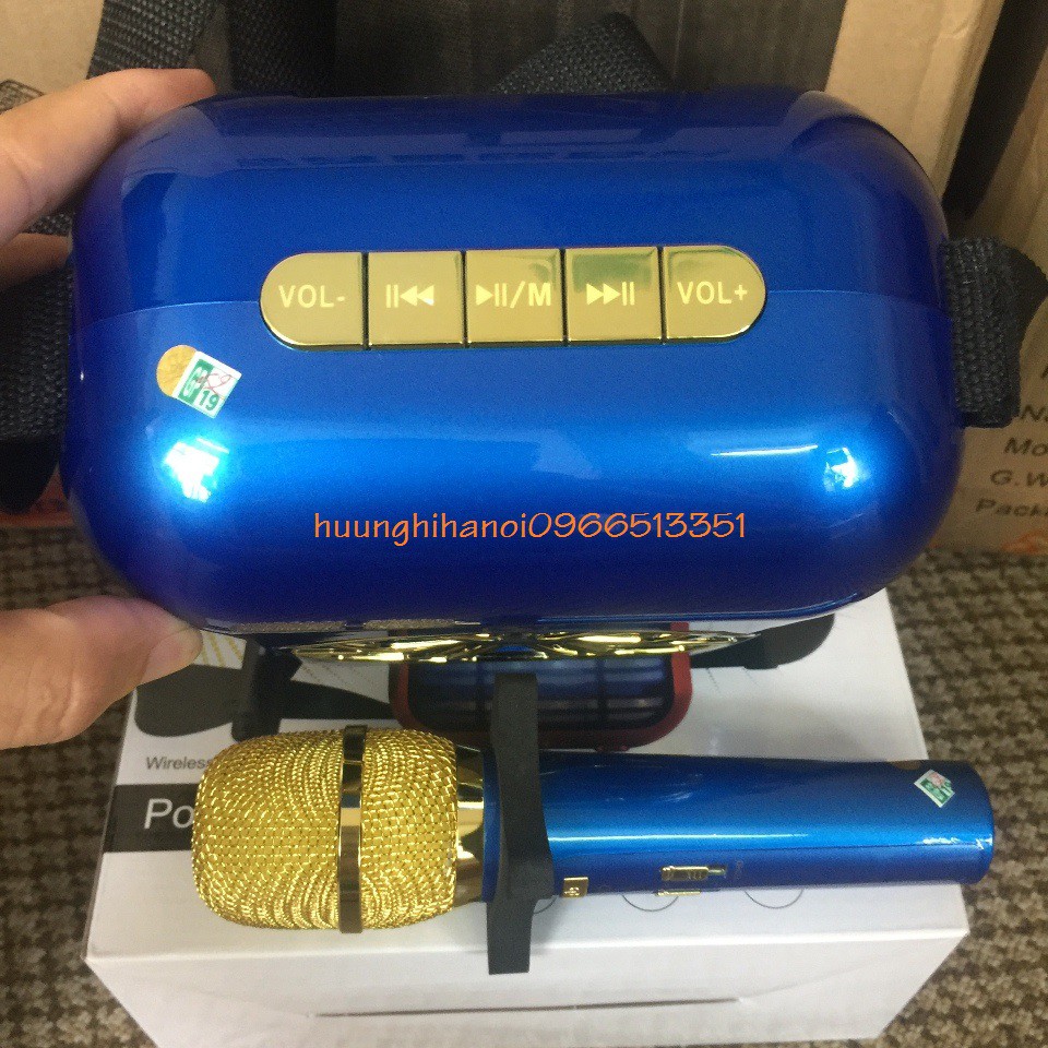 Loa hát karaoke hay mini giá rẻ, loa karaoke mini hát hay, âm thanh cực lớn TẶNG 1 micro không dây sạc pin cao  cấp