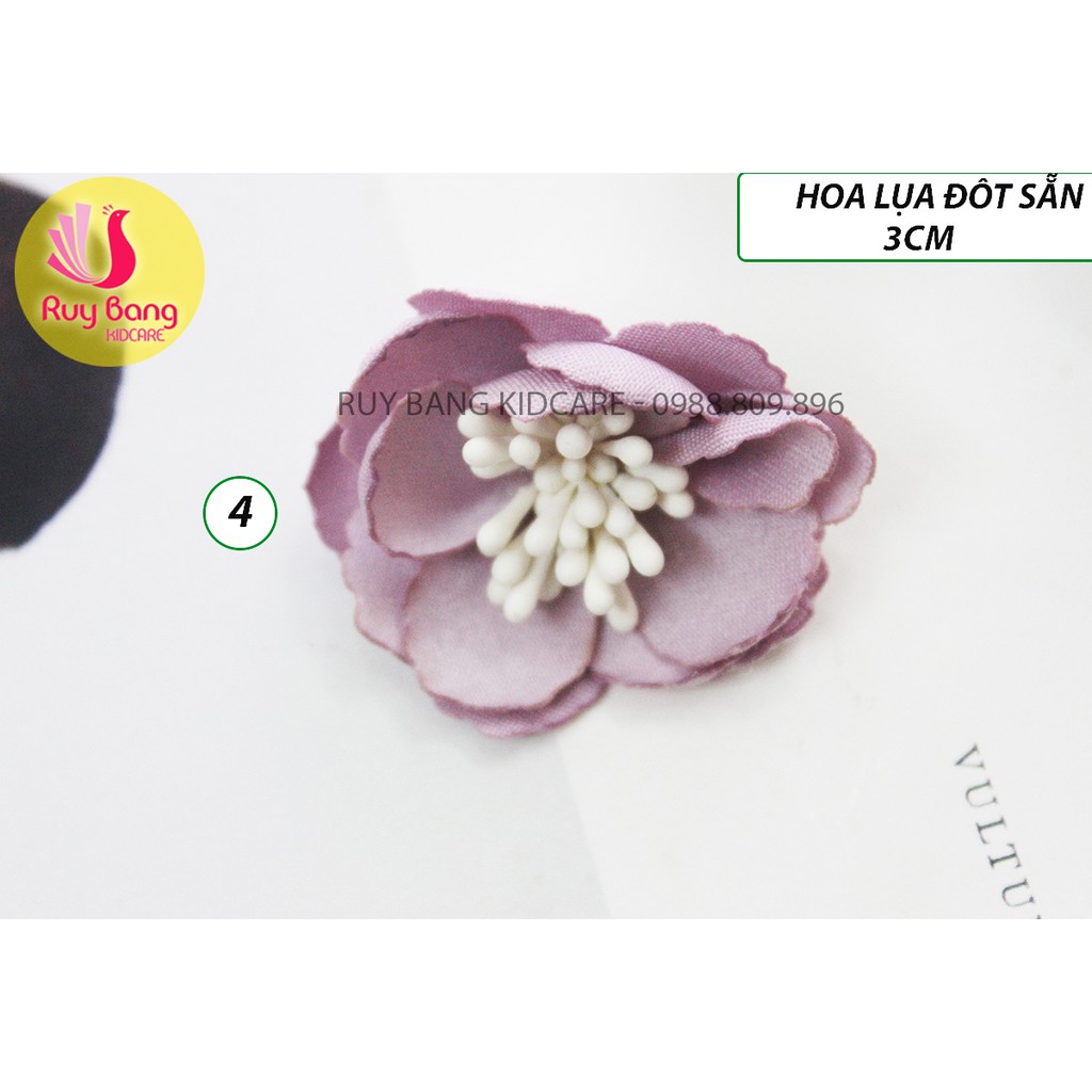 Hoa vải-Hoa lụa đốt sẵn 3cm