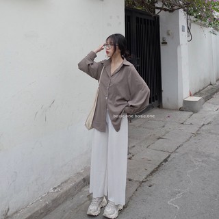 Áo sơ mi tay bồng cách điệu