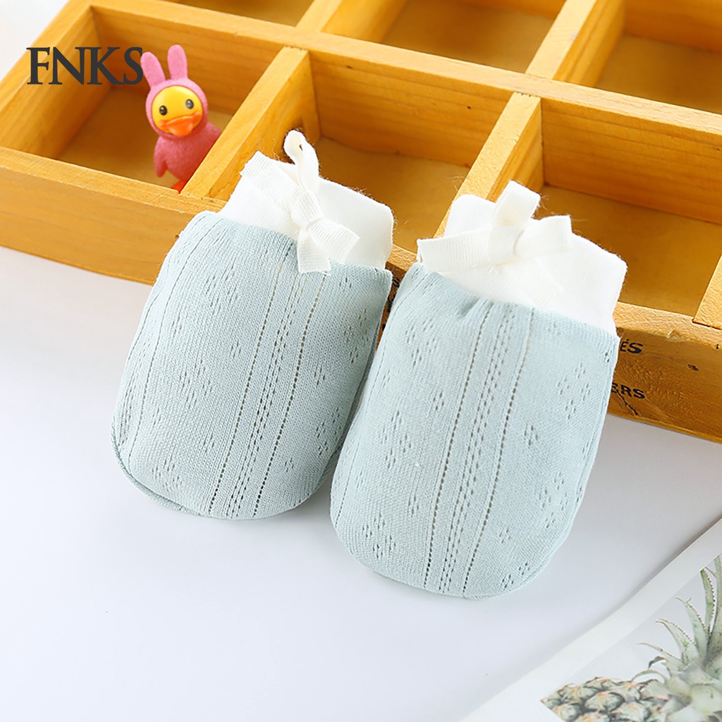 Bao tay lưới bảo vệ mặt chống trầy xước thoáng khí cho bé sơ sinh