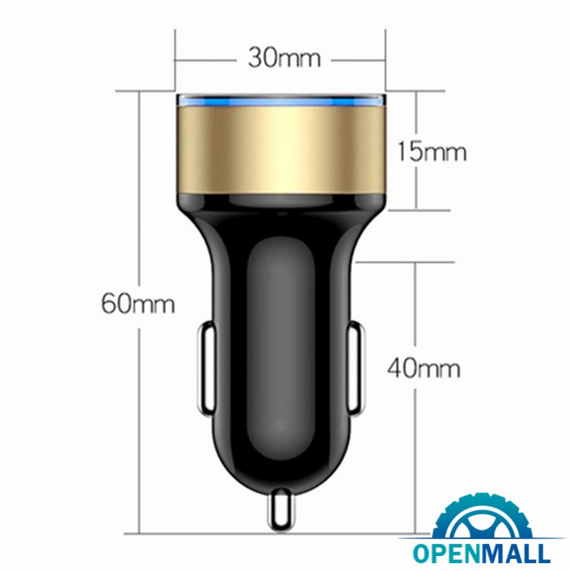 Tẩu sạc 12-24V với 2 cổng USB tích hợp màn hình hiển thị LCD