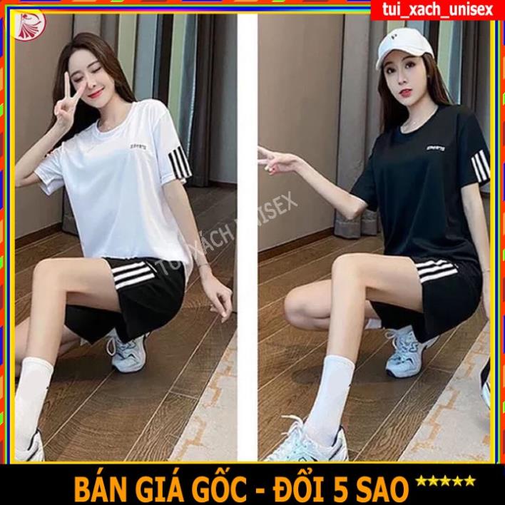Bộ quần áo thể thao nam nữ in chữ SPORT , sét đồ ngắn đi chạy mùa hè tập GYM rất đẹp vải thun mè bản mới nhất 2021 2022