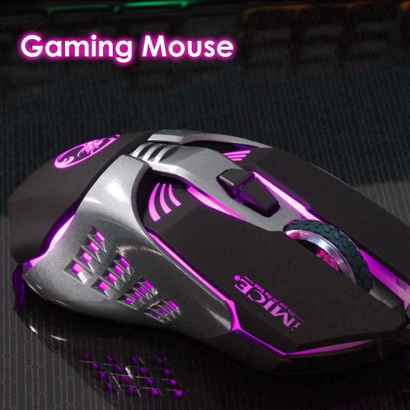 Chuột chơi game IMICE V5 Chuột có dây tăng màu sắc đầy đủ ánh sáng thở chuột Chuột điều khiển máy tính