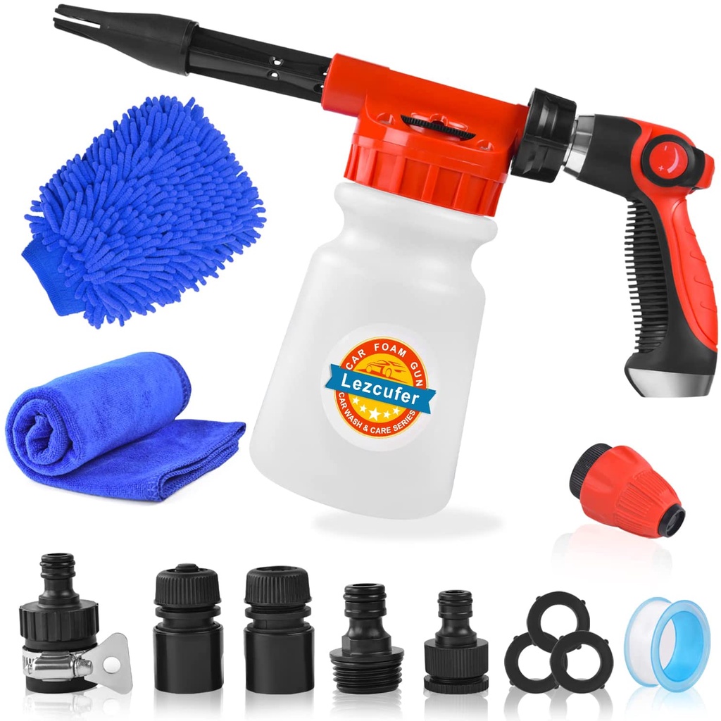 Bộ 5 Cái Súng Phun Bọt Rửa Xe Có Thể Điều Chỉnh Với Tỷ Lệ Và Vòi Phun Rửa Xe Hơi / Tưới Vườn