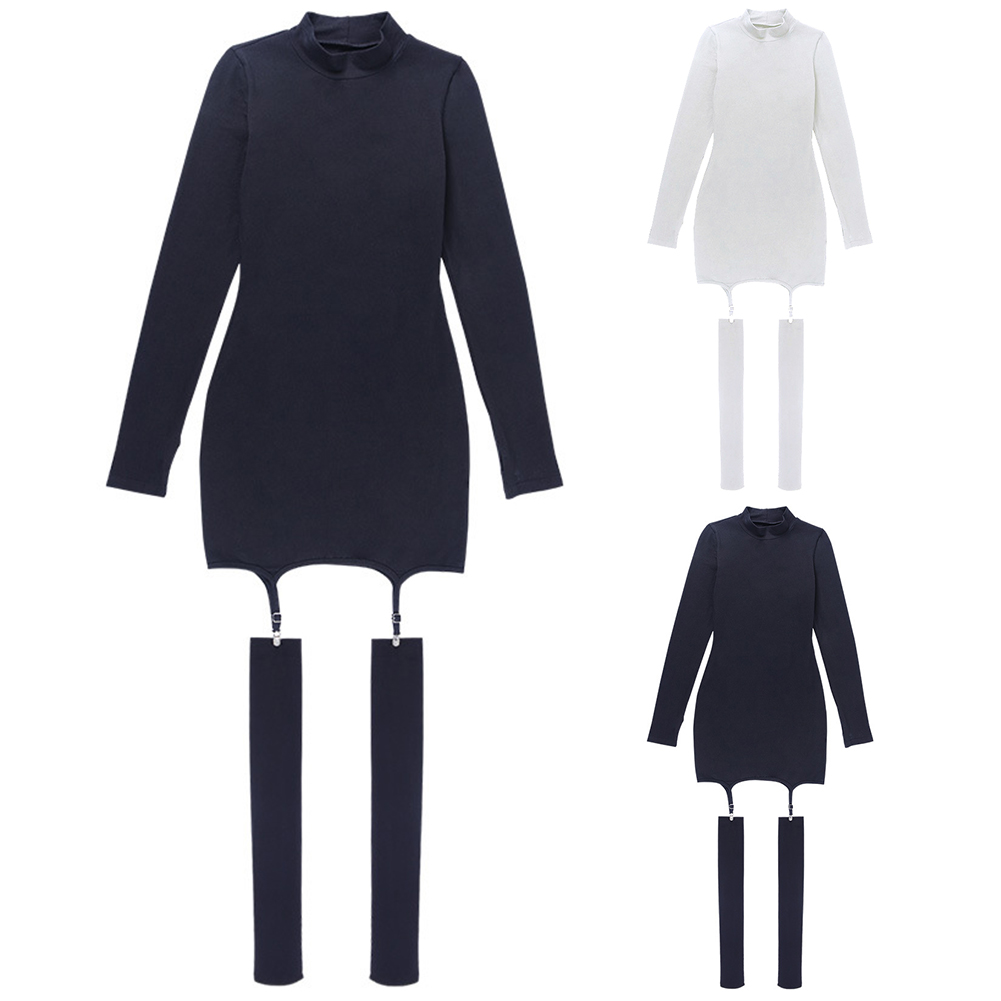 váy body Tay Dài Kèm Vớ Da Xuyên Thấu | BigBuy360 - bigbuy360.vn