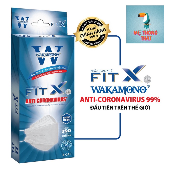 Khẩu trang Wakamono FIT X 4D🌈𝗙𝗿𝗲𝗲𝘀𝗵𝗶𝗽+𝗛𝗼𝘁🌈được nhiều tổ chức kiểm nghiệm và lên VTV1
