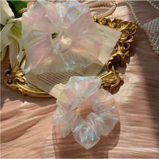 Dây buộc tóc vải Scrunchies hologram