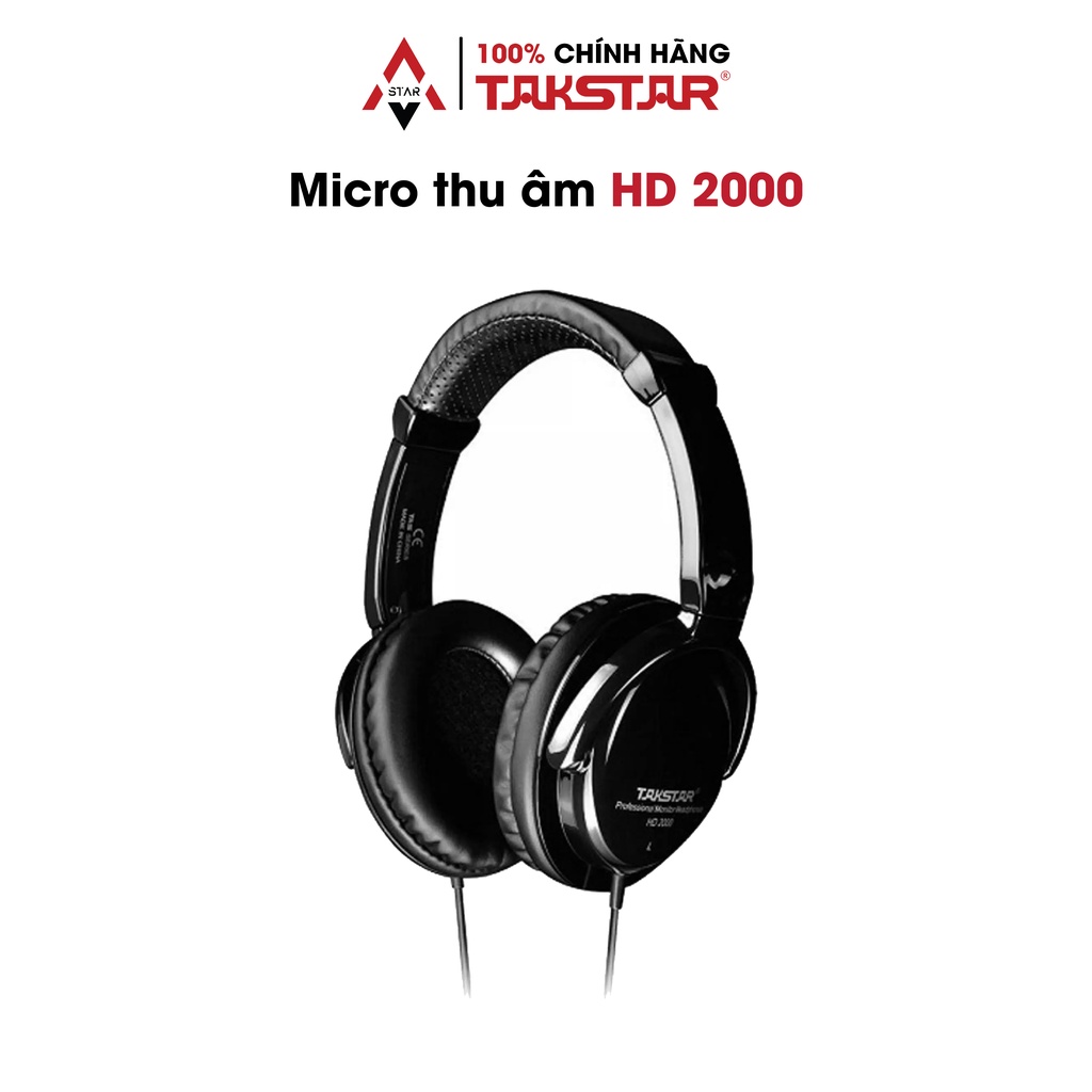 Tai Nghe Chụp Tai Có Dây Takstar HD 2000 Kiểm Âm Nghe Nhạc Livestream Hát Karaoke Chính Hãng Cao Cấp Bảo Hành 1 Năm