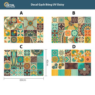 Decal gạch bông UV Daisy dán trang trí tường