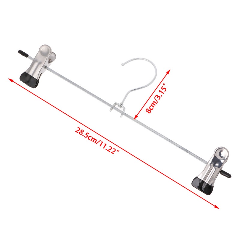 Giá Đỡ Treo Quần Váy / Quần Bằng Thép Không Gỉ Siêu Bền Kèm 2 Kẹp Có Thể Điều Chỉnh