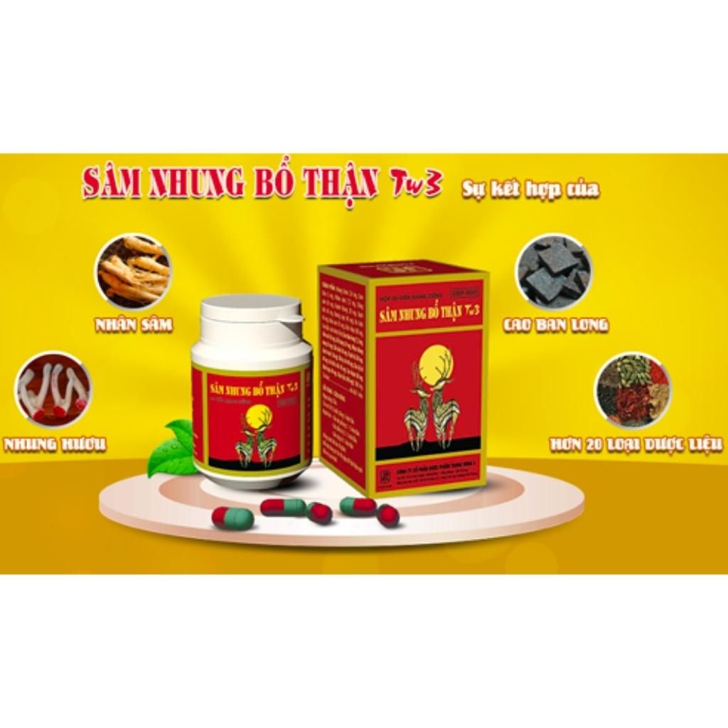 Sâm Nhung Bổ Thận TW3 Gold Giúp Bổ Thận Tráng Dương, Tăng Cường Sinh Lý Nam (Hộp 30 Viên)