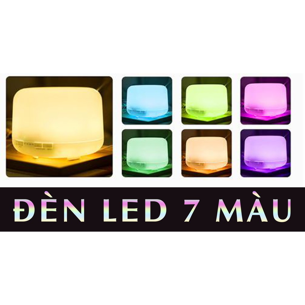 Máy Xông Tinh Dầu 600ml Đèn LED 7 Màu