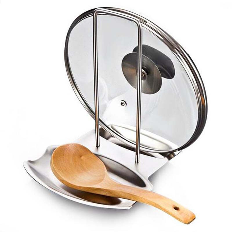 Giá để đồ HOUSEEKER bằng thép không gỉ kê nắp nồi đa dụng