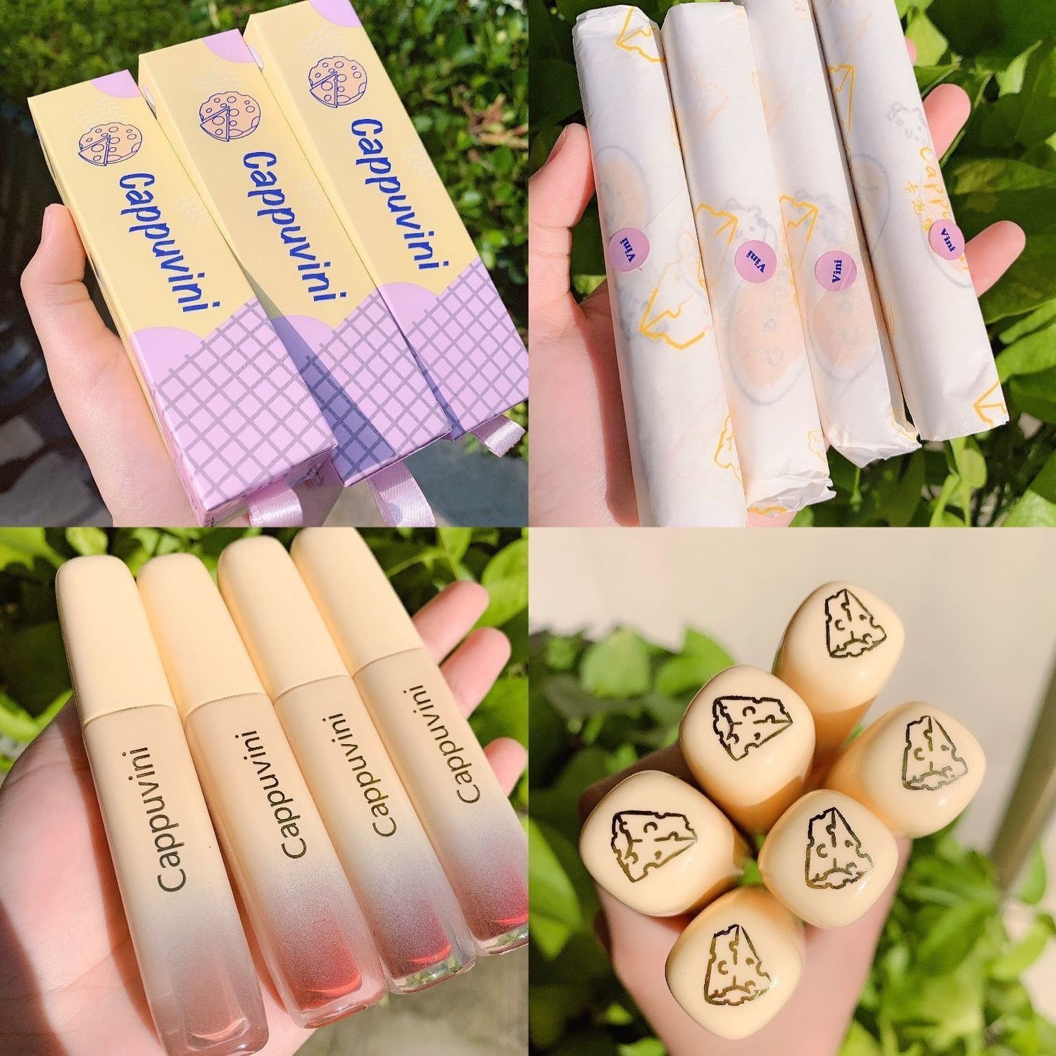 💄[Hàng mới về] Son kem lì Cappuvini chất nhung tinh tế không khô môi Cheese lip glaze🧀🍰