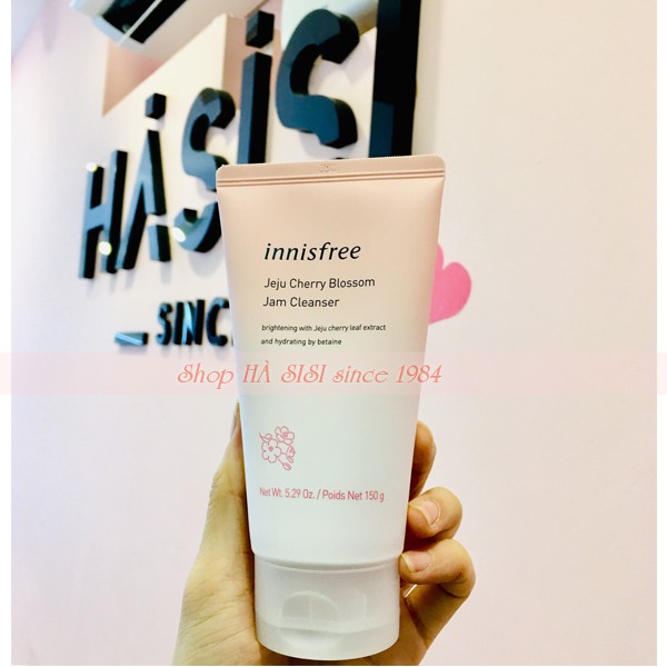 Sữa Rửa Mặt Dưỡng Ẩm, Sáng Da  INNISFREE - Jeju Cherry Blossom Jam Cleanser 150g