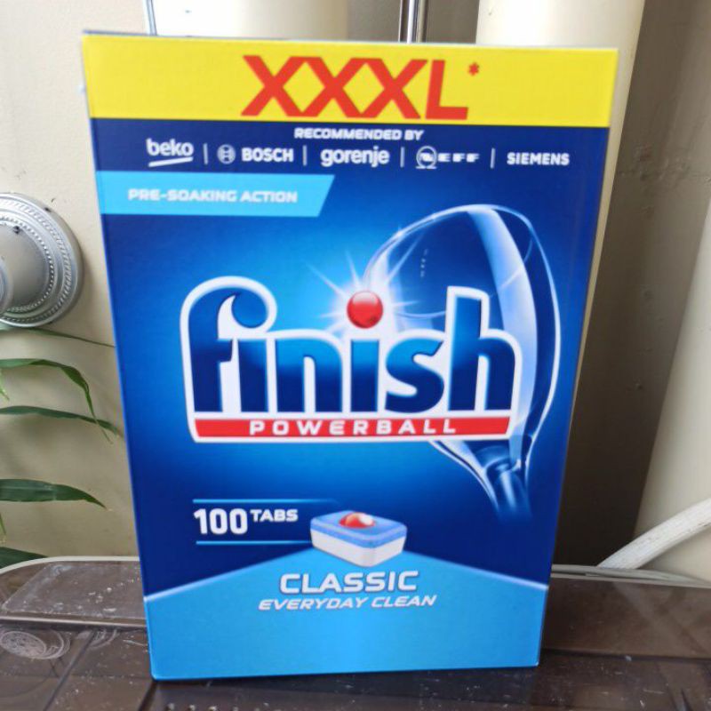 ( có sẵn) Viên rửa chén Finish classic Dùng Cho Máy Rửa Chén Bát Viên Rửa Bát Finish 110viên