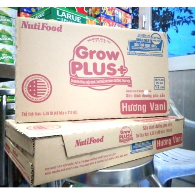Sữa bột pha sẵn grow plus đỏ Nutifood 110ml date mới