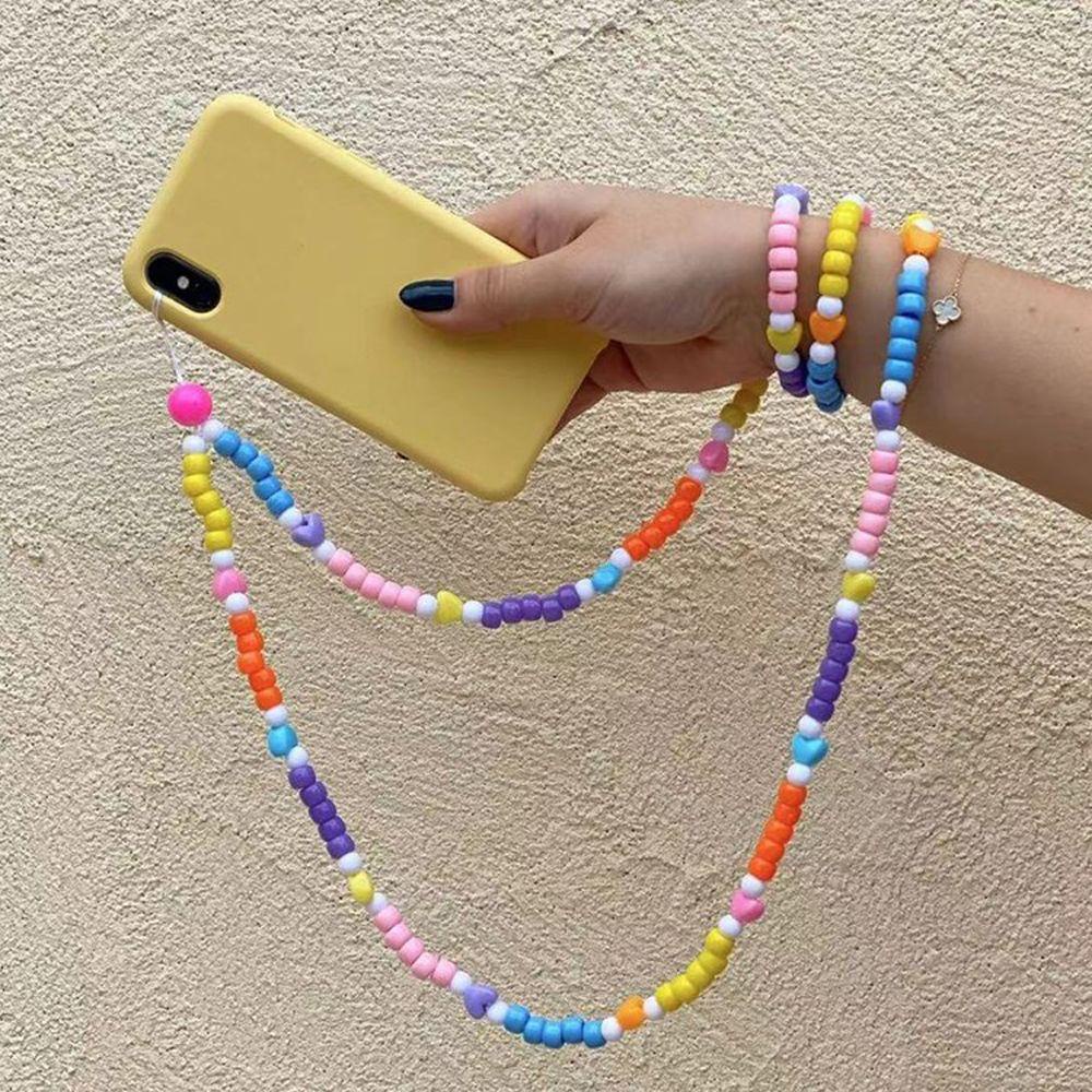 Dây Đeo Điện Thoại Xâu Hạt Acrylic Chống Thất Lạc Hiệu Balenciages Thời Trang Cho Nữ