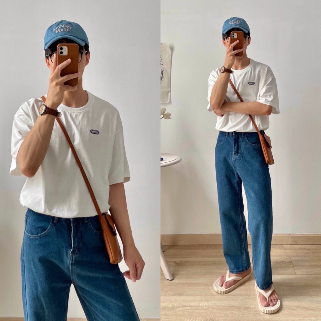 NOBITA HOME - áo thun tay ngắn form rộng 100% cotton 7593