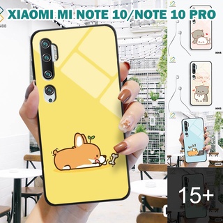 Ốp lưng kính Xiaomi Mi Note 10/Note 10 Pro in 3D chủ đề hoạt hình