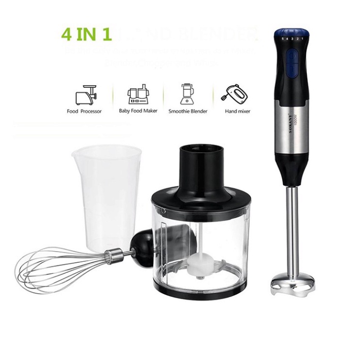 Máy xay sinh tố đa năng SOKANY 1000W siêu mạnh, xay cầm tay chế biến đồ ăn dặm