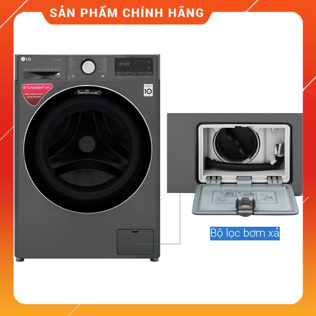 Máy giặt LG lồng ngang FV1450H2B 10.5 kg giặt , 7 kg sấy [ Miễn phí vận chuyển lắp đặt tại Hà Nội ] BM