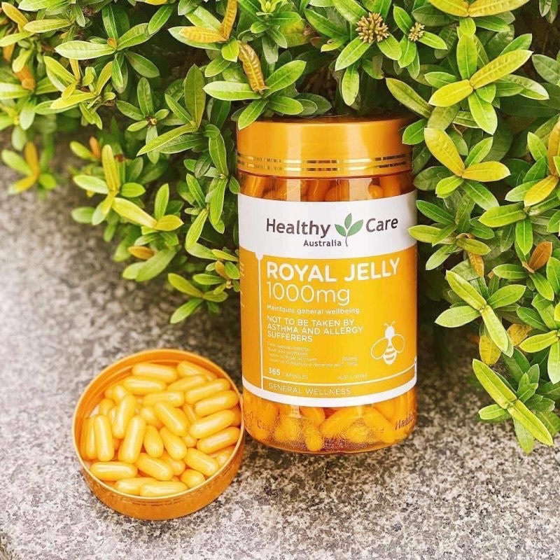 Sữa Ong Chúa Royal Jelly 1000mg Healthy Care [Úc] - Hộp 365 viên - Làm Chậm Quá Trình Lão Hoá Tế Bào