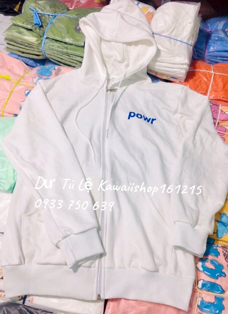 Áo khoác nỉ powr unisex clip ảnh thật dày dặn nam nữ form rộng oversize | BigBuy360 - bigbuy360.vn