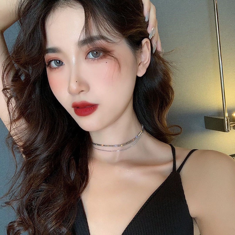 Chocker - vòng cổ 2 hàng đá nhân tạo