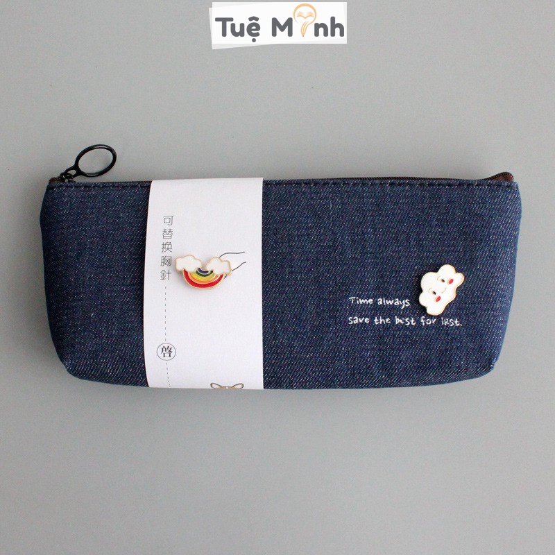 Hộp bút, Bóp viết đính chi tiết dễ thương, đựng đồ đa năng, túi đựng bút đáng yêu