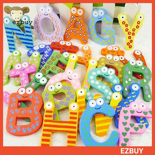 Tủ Lạnh 26 Chữ Cái A-Z Bằng Gỗ Xinh Xắn Cho Bé
