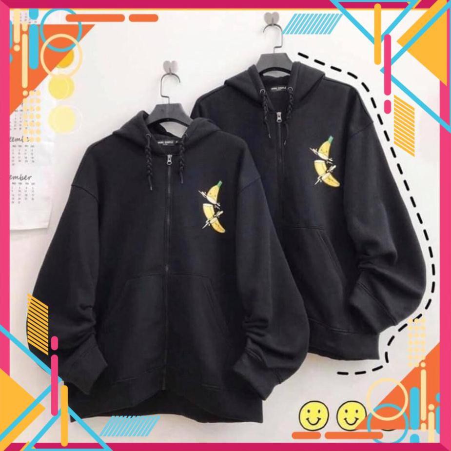 [Mặc là Auto Sang] Áo Khoác Nỉ In Hình Quả Chuối cực đẹp ( Loại nỉ dày vừa, mặc vừa ấm mà thoáng) | BigBuy360 - bigbuy360.vn