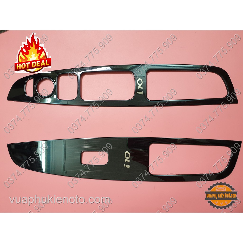 Ốp nội thất Huyndai I10 -titan phay xước - Tặng kèm băng keo 3M