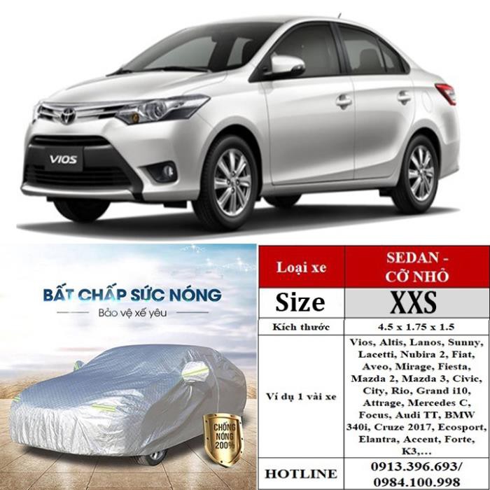 Bạt phủ xe hơi, ô tô tráng nhôm cao cấp cho xe 4,5,7, bán tải dành cho các hãng xe: Toyota-Hyundai-Ford-Mazda-Kia,... z