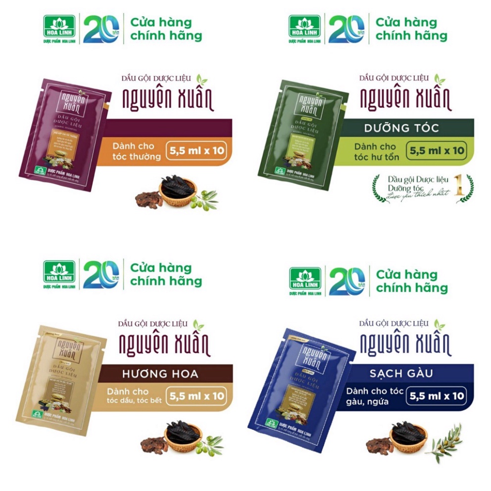Lẻ 1️⃣ Gói Dầu Gội và Xả Nguyên Xuân 5.5ml dùng thử Dành Cho Da Đầu Gàu, ngứa và rụng