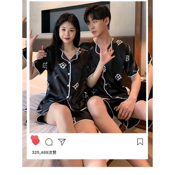 bộ pịama short nữ cổ bẻ hoạ tiết size ngoại cỡ unisex 70-80kg