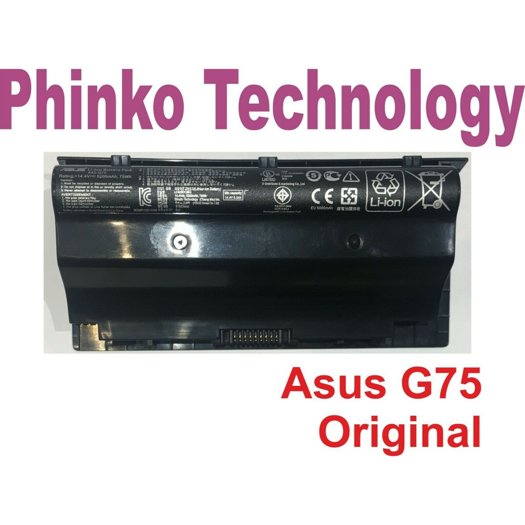 Pin Laptop ASUS G75 (A42-G75) - 8 CELL - G75 G75 3D G75V G75V 3D G75VM G75VM 3D G75VW G75VW 3D G75VX