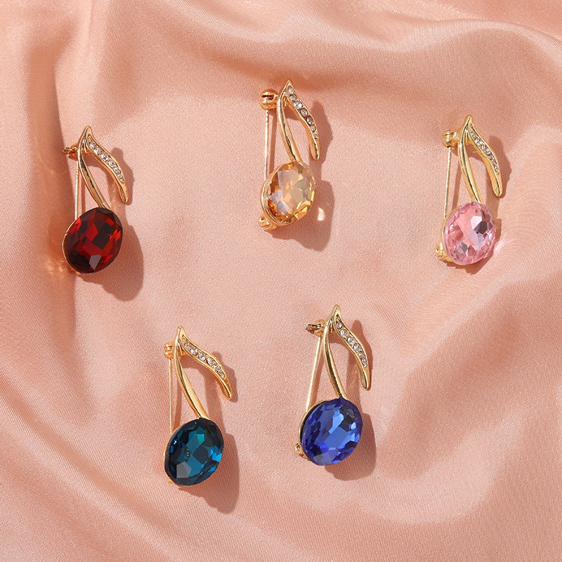 Ghim cài áo hình nốt nhạc đính đá thời trang dành cho nữ