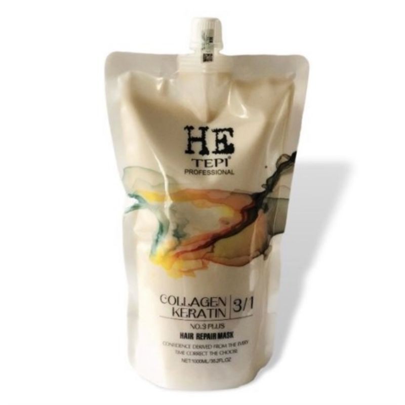 Hấp dầu Hetepi Keratin Collagen 3 in 1 hồi sinh tóc nát 1000ml