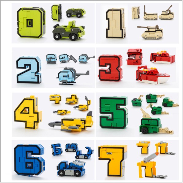 Bộ lắp ráp Robot đồ chơi từ các chữ số